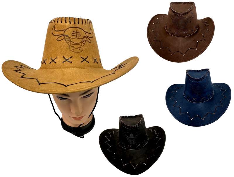 Wholesale Cowboy Hats Suede PU LEATHER Western Hats