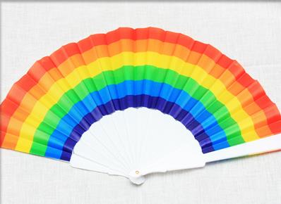 Wholesale Hand FAN Rainbow color