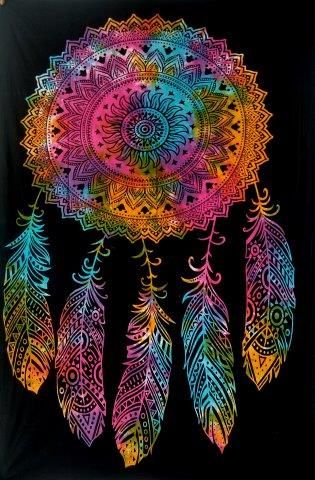 Wholesale TIE Dye Dream Catcher Design Tapestry