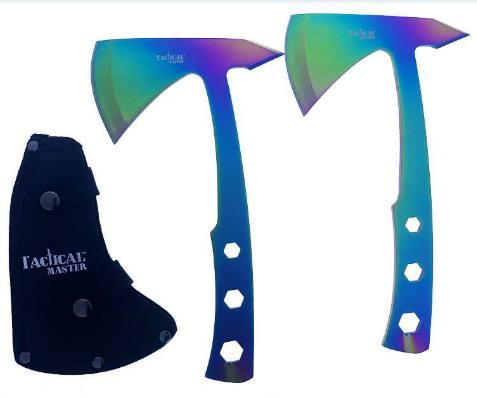 Wholesale 10 INCh two pieces AXE set RAINBOW