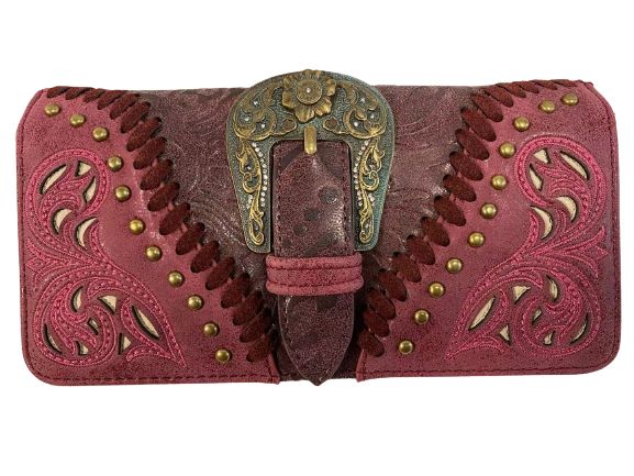 Montana West Buckle Collection WALLET RED
