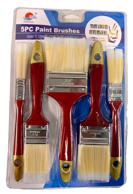 Wholesale 5pcs PAINT Brush set with plastic sealed.