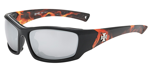 Choppers Foam Padded Flame Print Unisex MOTORCYCLE SUNGLASSES
