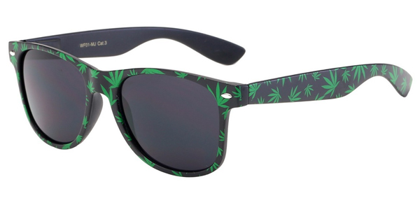 Retro Rewind Iconic Classic FRAME Cannabis Leaf Printed Temple