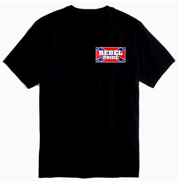 Wholesale Black Color T- shirt With Small Logo Rebel Pride