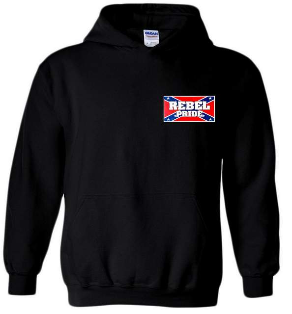 Black color Hoody With small Rebel Pride SIGN