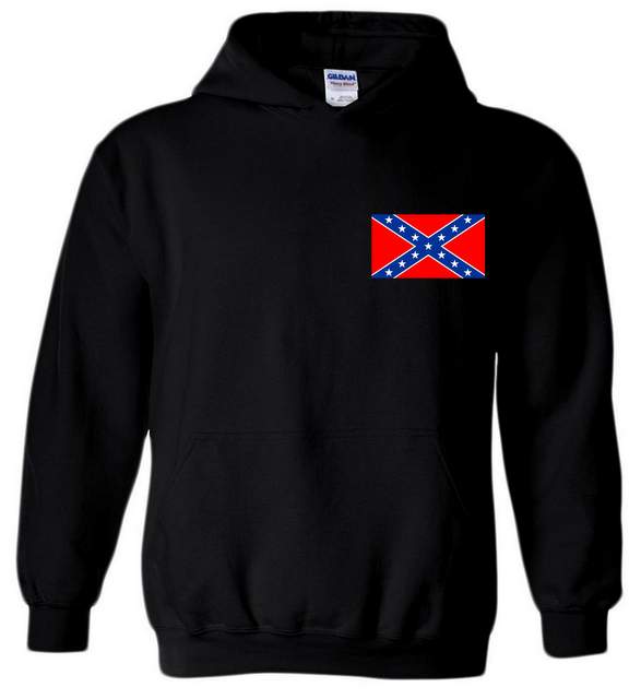 Black color Hoody With small Rebel SIGN