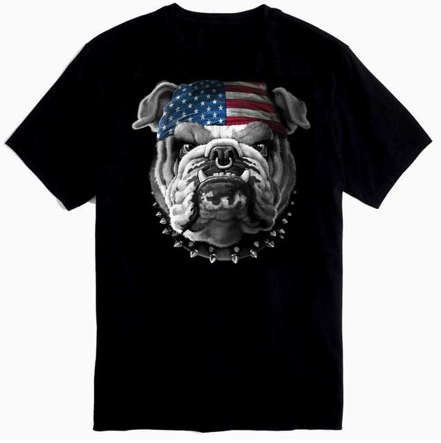 AMERICAN BULLDOG Black color Tshirt PLUS size