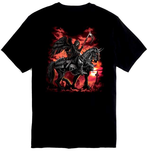 DEATH RIDER Black Color Tshirt PLUS size
