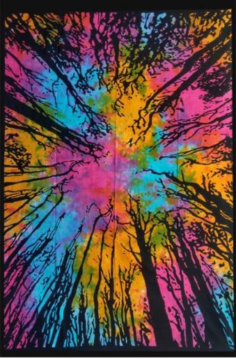 Wholesale Tie Dye Forest SKY Jungle Tapestry