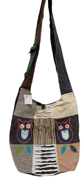 double owl razor cut heavy material handmade hobo bags