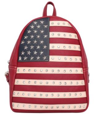 Wholesale Montana West Rhinestone USA Flag BACKPACK Red