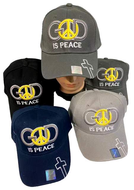 Wholesale BASEBALL Cap/Hat GOD is PEACE