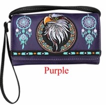 Wholesale Purple Embroidered Eagle Wallet Purse