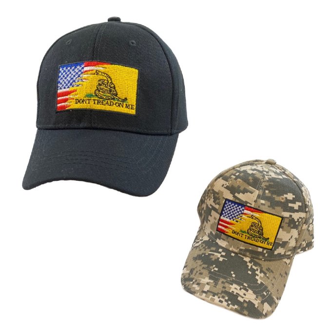 Wholesale DON'T TREAD ON ME with American Flag BALL CAP