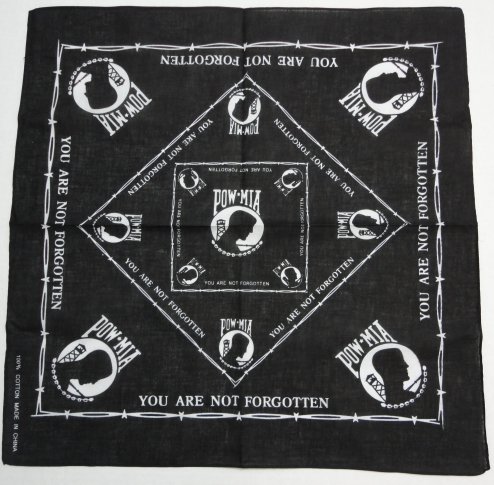 Wholesale POW MIA Black color BANDANA