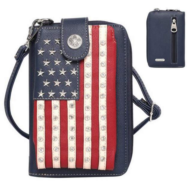 Montana West Western American PRIDE Phone Case Crossbody Wallet