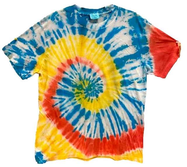 Wholesale RED, Yellow, Blue Tie Dye T-shirt