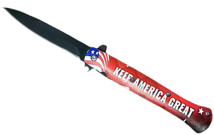 4'' Black Blade & 4 7/8'' Handle with Keep America Great