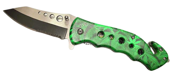8'' Overall Spring Assist KNIFE w/Belt Cutter