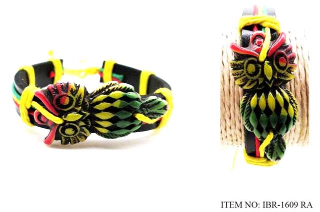 Wholesale Rasta color OWL BRACELET