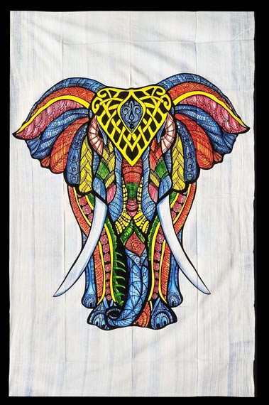 Tie-Dye Elephant Art TAPESTRY