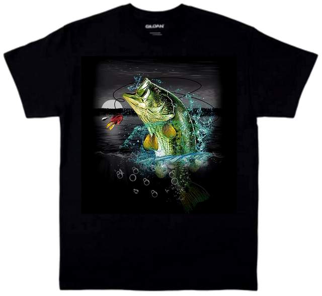 Wholesale Bass Wilderness Fishing Black SHIRTs Assorted