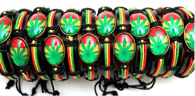 Marijuana Faux Leather Bracelet