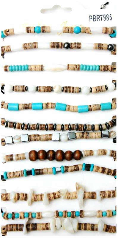 Wholesale BEAD With Shell/Turq Bracelet