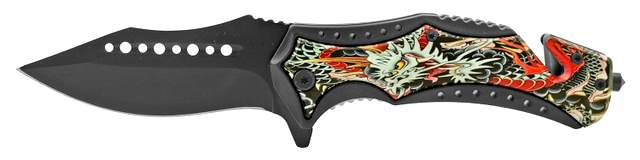 5'' Ancient Orient Folding Pocket KNIFE - Koi Dragon