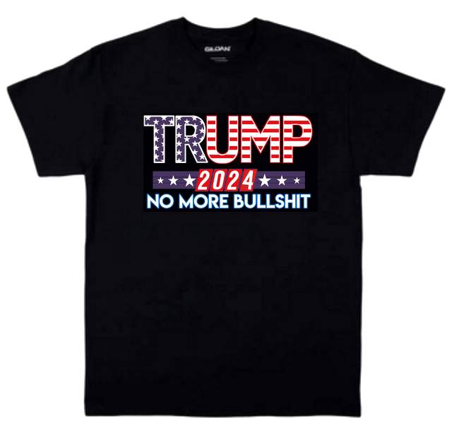 Wholesale Trump 2024 No More Bullshit Black color T-SHIRT