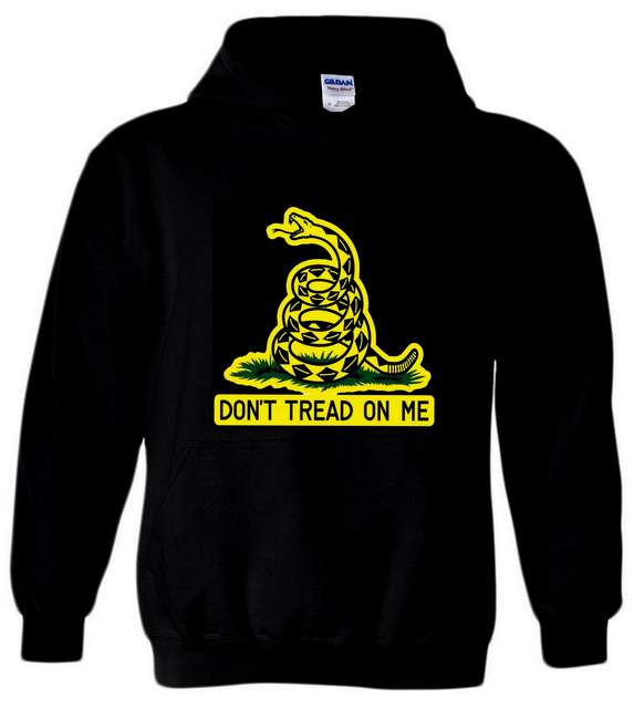 DONT TREAD ON ME Black color Hoody