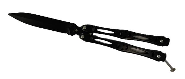 Butterfly Knife - Black  (SHIP within Michigan ONLY)