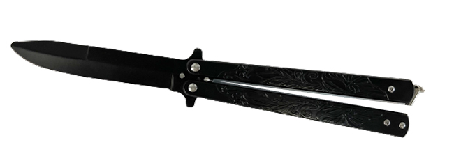 Butterfly Knife: Black   (SHIP within Michigan ONLY)