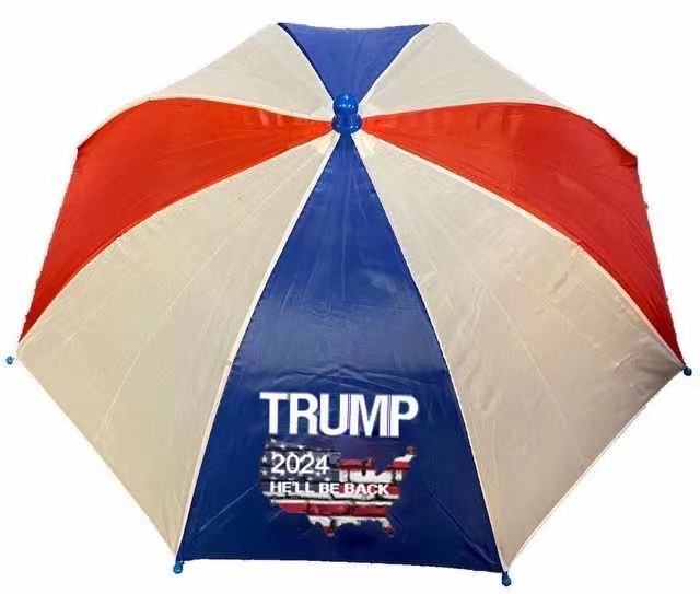 Blue, RED, White He'll Be Back Trump Umbrella HAT