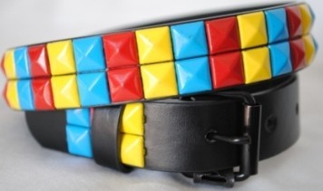 wholesale kids BELTS multicolor studs - only $1.25 each