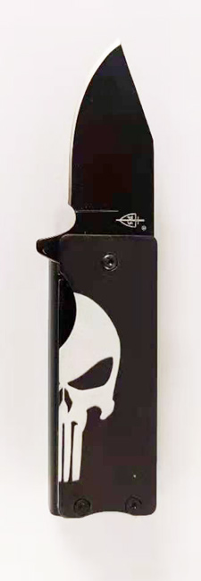 White Skull LIGHTER case/holder knife