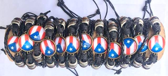 Wholesale Puerto Rico Faux Leather Bracelet