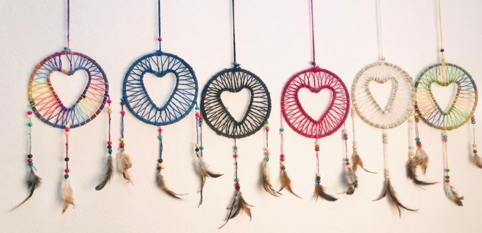 Wholesale Handmade DREAM CATCHERs Hearts Assorted