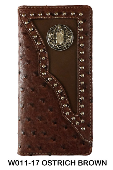 Wholesale long Brown Check Book Wallet