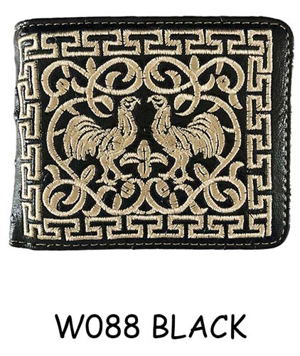 Wholesale Embroidered Rooster Print Bilfold wallet