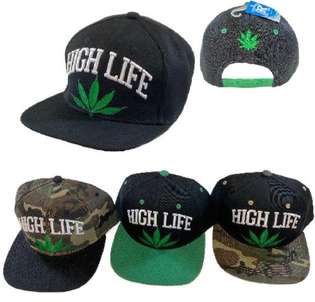 Wholesale High Life Marijuana Leaf Snapback HATs