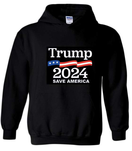 Wholesale Trump 2024 Save America Black color HOODY
