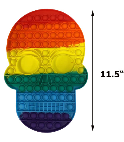 Giant Multicolor SKULL Stop pop toy