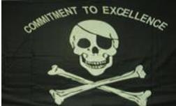 Wholesale Jolly Roger Flag 3'x5' Commitment To Excellence