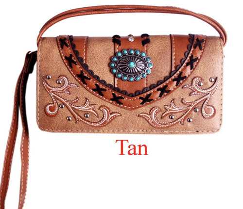 Wholesale Western Style WALLET Purse Tan