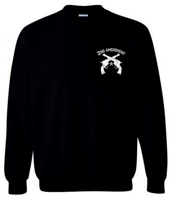 Small LOGO 2ND Amendment Black Color Sweat Shirts size XXL