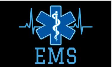 Wholesale Black Background 3ft by 5ft EMS FLAGS