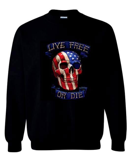 LIVE FREE Black Color Sweat Shirts PLUS size