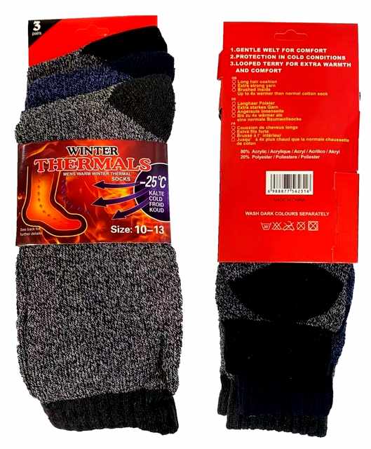 Man Winter Thermals SOCKS 10-13